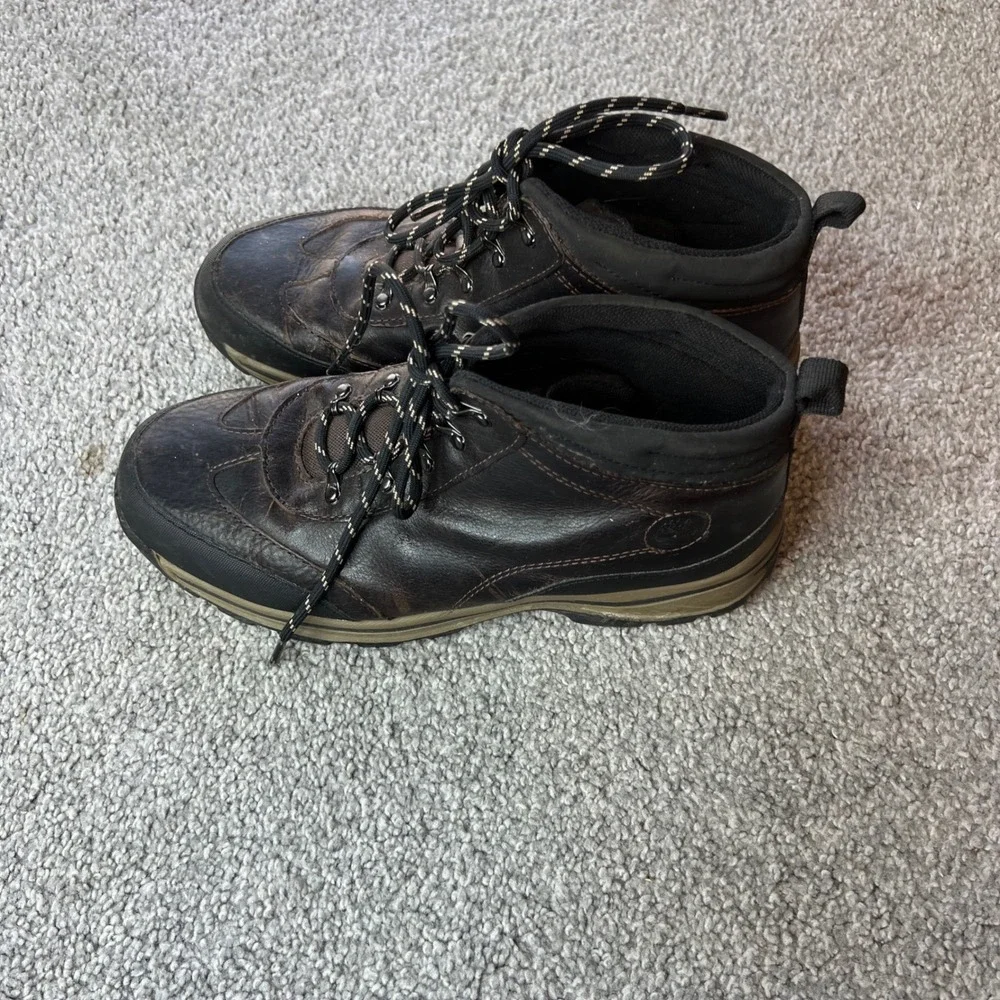 Timberland boots Men's size‎ 7 Dark Brown Leather Lace Up Ankle outdoor workwear